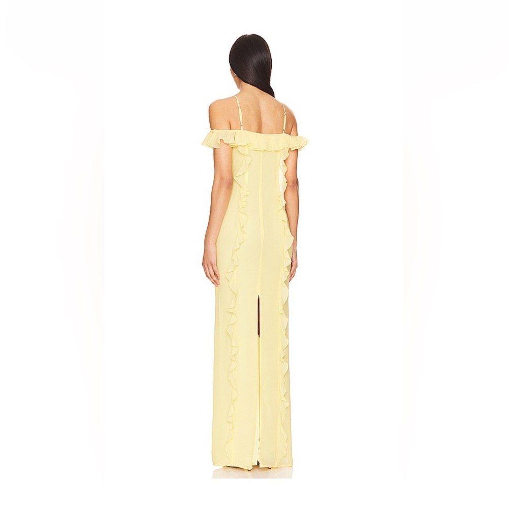 Lovers + Friends Marisol Yellow Ruffle Maxi Dress - Picture 3 of 9